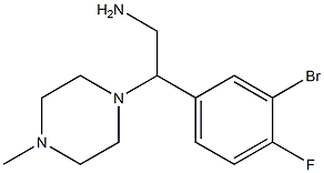 2-(3-bromo-4-fluorophenyl)-2-(4-methylpiperazin-1-yl)ethanamine Struktur