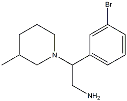 2-(3-bromophenyl)-2-(3-methylpiperidin-1-yl)ethanamine Struktur