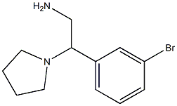 2-(3-bromophenyl)-2-pyrrolidin-1-ylethanamine Struktur