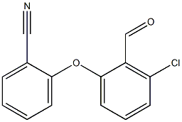 2-(3-chloro-2-formylphenoxy)benzonitrile Struktur