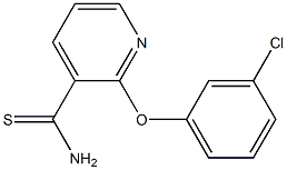 2-(3-chlorophenoxy)pyridine-3-carbothioamide Struktur