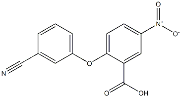 2-(3-cyanophenoxy)-5-nitrobenzoic acid Struktur