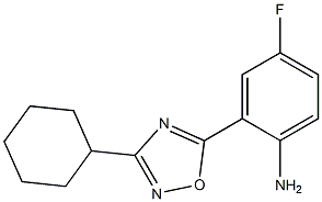 2-(3-cyclohexyl-1,2,4-oxadiazol-5-yl)-4-fluoroaniline Struktur