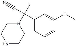 2-(3-methoxyphenyl)-2-(piperazin-1-yl)propanenitrile Struktur