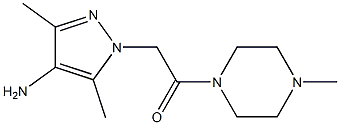 2-(4-amino-3,5-dimethyl-1H-pyrazol-1-yl)-1-(4-methylpiperazin-1-yl)ethan-1-one Struktur