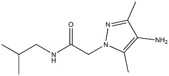 2-(4-amino-3,5-dimethyl-1H-pyrazol-1-yl)-N-(2-methylpropyl)acetamide Struktur