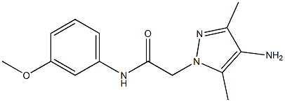 2-(4-amino-3,5-dimethyl-1H-pyrazol-1-yl)-N-(3-methoxyphenyl)acetamide Struktur