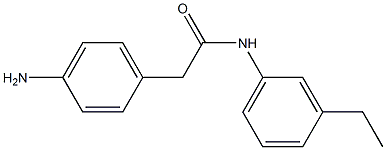 2-(4-aminophenyl)-N-(3-ethylphenyl)acetamide Struktur