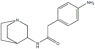 2-(4-aminophenyl)-N-1-azabicyclo[2.2.2]oct-3-ylacetamide Struktur