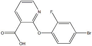 2-(4-bromo-2-fluorophenoxy)pyridine-3-carboxylic acid Struktur