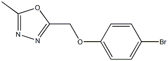 2-(4-bromophenoxymethyl)-5-methyl-1,3,4-oxadiazole Struktur