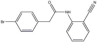 2-(4-bromophenyl)-N-(2-cyanophenyl)acetamide Struktur