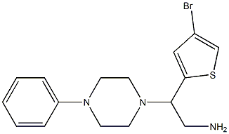 2-(4-bromothiophen-2-yl)-2-(4-phenylpiperazin-1-yl)ethan-1-amine Struktur