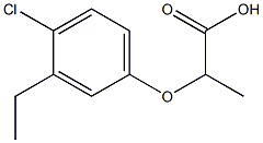 2-(4-chloro-3-ethylphenoxy)propanoic acid Struktur