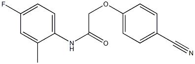 2-(4-cyanophenoxy)-N-(4-fluoro-2-methylphenyl)acetamide Struktur