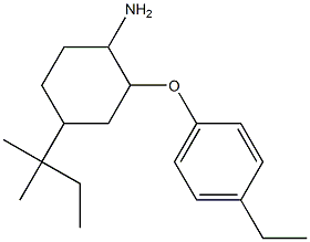 2-(4-ethylphenoxy)-4-(2-methylbutan-2-yl)cyclohexan-1-amine Struktur