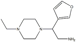 2-(4-ethylpiperazin-1-yl)-2-tetrahydrofuran-3-ylethanamine Struktur