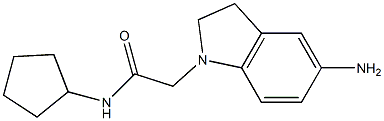 2-(5-amino-2,3-dihydro-1H-indol-1-yl)-N-cyclopentylacetamide Struktur