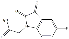 2-(5-fluoro-2,3-dioxo-2,3-dihydro-1H-indol-1-yl)acetamide Struktur