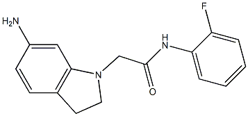 2-(6-amino-2,3-dihydro-1H-indol-1-yl)-N-(2-fluorophenyl)acetamide Struktur