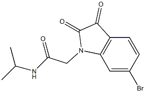 2-(6-bromo-2,3-dioxo-2,3-dihydro-1H-indol-1-yl)-N-(propan-2-yl)acetamide Struktur