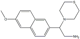 2-(6-methoxynaphthalen-2-yl)-2-(thiomorpholin-4-yl)ethan-1-amine Struktur