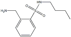 2-(aminomethyl)-N-butylbenzene-1-sulfonamide Struktur