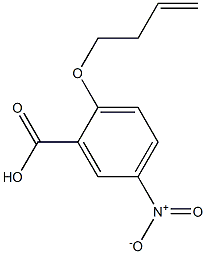 2-(but-3-en-1-yloxy)-5-nitrobenzoic acid Struktur