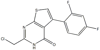 2-(chloromethyl)-5-(2,4-difluorophenyl)-3H,4H-thieno[2,3-d]pyrimidin-4-one Struktur