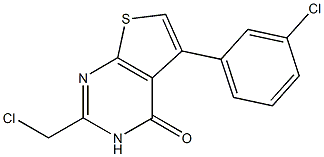 2-(chloromethyl)-5-(3-chlorophenyl)-3H,4H-thieno[2,3-d]pyrimidin-4-one Struktur