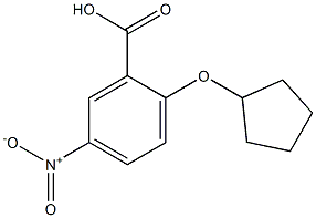 2-(cyclopentyloxy)-5-nitrobenzoic acid Struktur