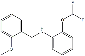 2-(difluoromethoxy)-N-[(2-methoxyphenyl)methyl]aniline Struktur