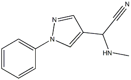 2-(methylamino)-2-(1-phenyl-1H-pyrazol-4-yl)acetonitrile Struktur