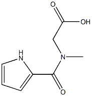 2-(N-methyl1H-pyrrol-2-ylformamido)acetic acid Struktur