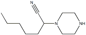 2-(piperazin-1-yl)heptanenitrile Struktur