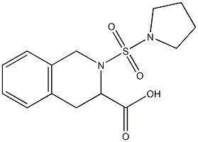 2-(pyrrolidine-1-sulfonyl)-1,2,3,4-tetrahydroisoquinoline-3-carboxylic acid Struktur