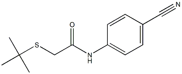 2-(tert-butylsulfanyl)-N-(4-cyanophenyl)acetamide Struktur