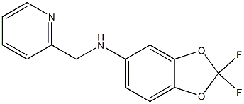 2,2-difluoro-N-(pyridin-2-ylmethyl)-2H-1,3-benzodioxol-5-amine Struktur