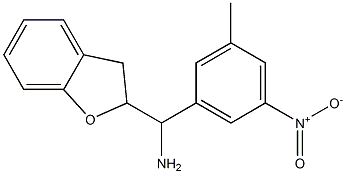 2,3-dihydro-1-benzofuran-2-yl(3-methyl-5-nitrophenyl)methanamine Struktur