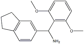 2,3-dihydro-1H-inden-5-yl(2,6-dimethoxyphenyl)methanamine Struktur