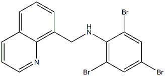 2,4,6-tribromo-N-(quinolin-8-ylmethyl)aniline Struktur