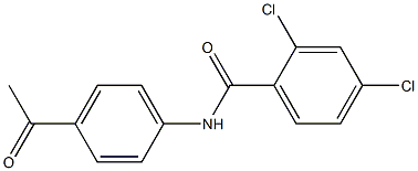 2,4-dichloro-N-(4-acetylphenyl)benzamide Struktur