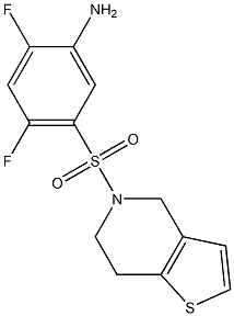 2,4-difluoro-5-{4H,5H,6H,7H-thieno[3,2-c]pyridine-5-sulfonyl}aniline Struktur