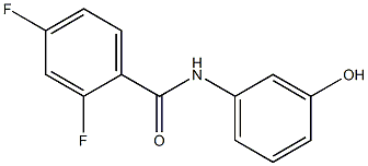 2,4-difluoro-N-(3-hydroxyphenyl)benzamide Struktur