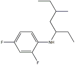 2,4-difluoro-N-(5-methylheptan-3-yl)aniline Struktur