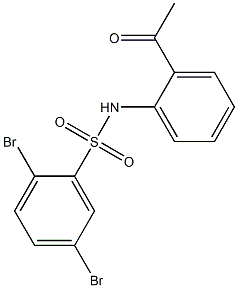 2,5-dibromo-N-(2-acetylphenyl)benzene-1-sulfonamide Struktur