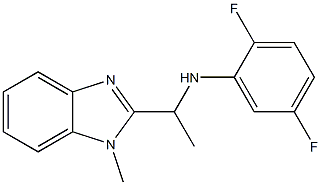 2,5-difluoro-N-[1-(1-methyl-1H-1,3-benzodiazol-2-yl)ethyl]aniline Struktur