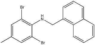 2,6-dibromo-4-methyl-N-(naphthalen-1-ylmethyl)aniline Struktur