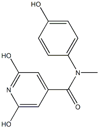 2,6-dihydroxy-N-(4-hydroxyphenyl)-N-methylpyridine-4-carboxamide Struktur