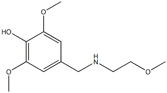 2,6-dimethoxy-4-{[(2-methoxyethyl)amino]methyl}phenol Struktur